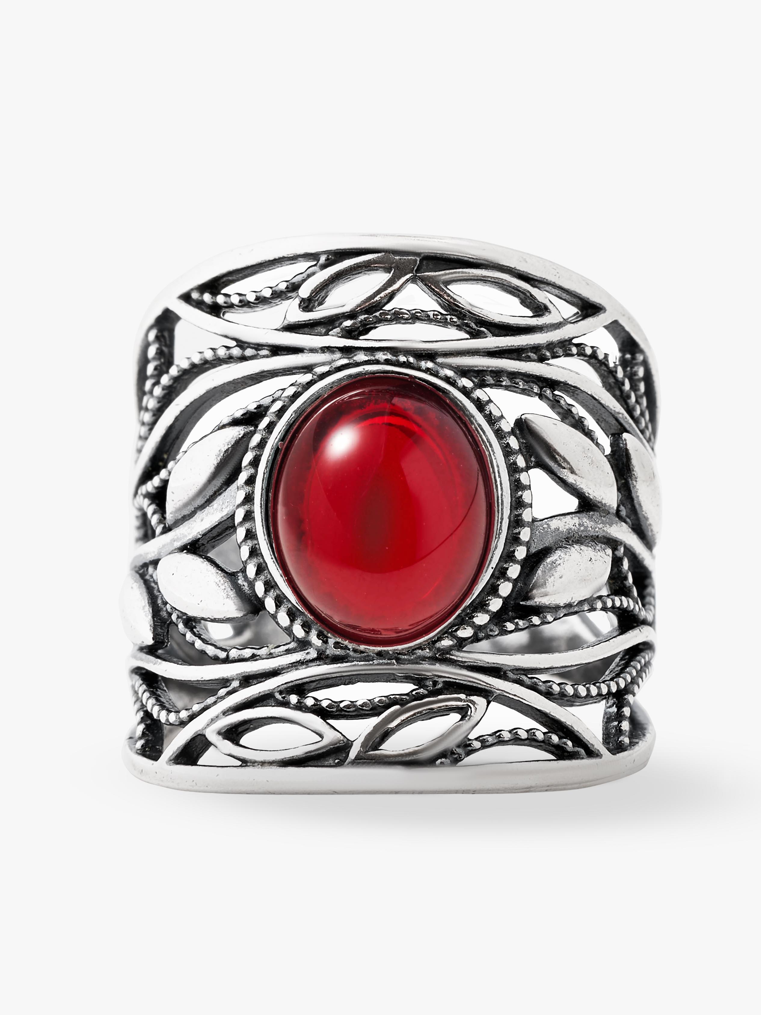 Изображение товара Кольцо Shine and Beauty с кораллом премиум класс ювелирная бижутерия