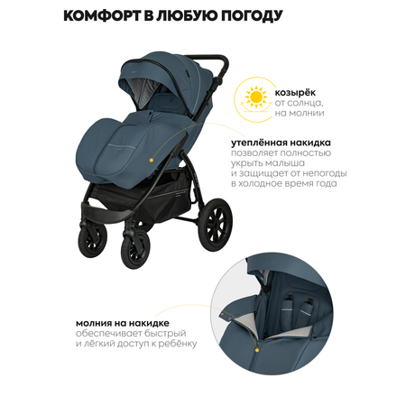 Коляска прогулочная JOVOLA SELENA Air 2025 с сумкой синий