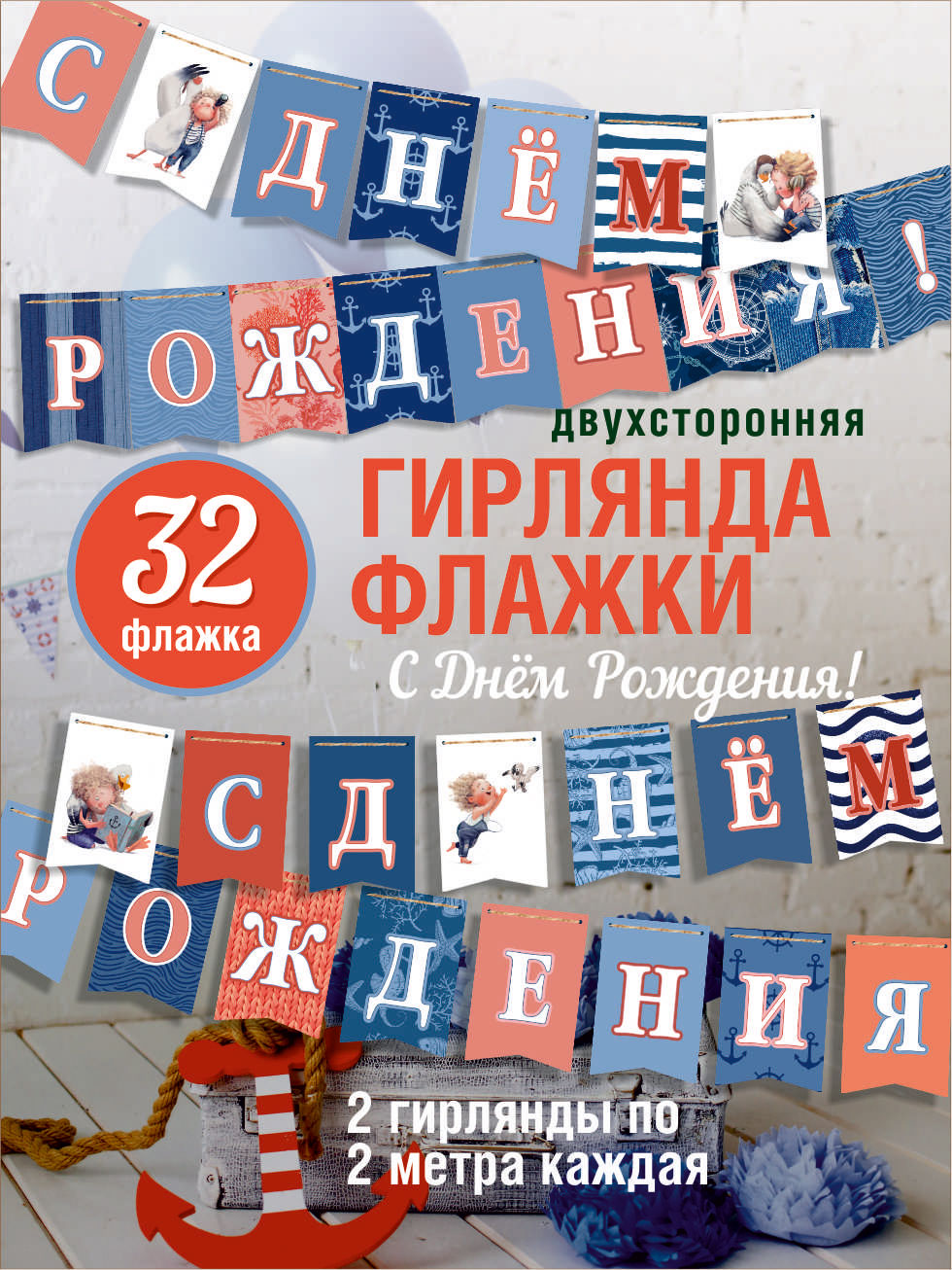 Гирлянды Ленпечати С Днём Рождения - фото 1