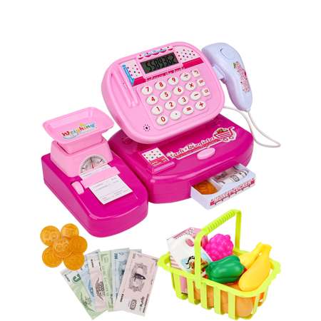 Игровой набор Рыжий кот касса, продукты