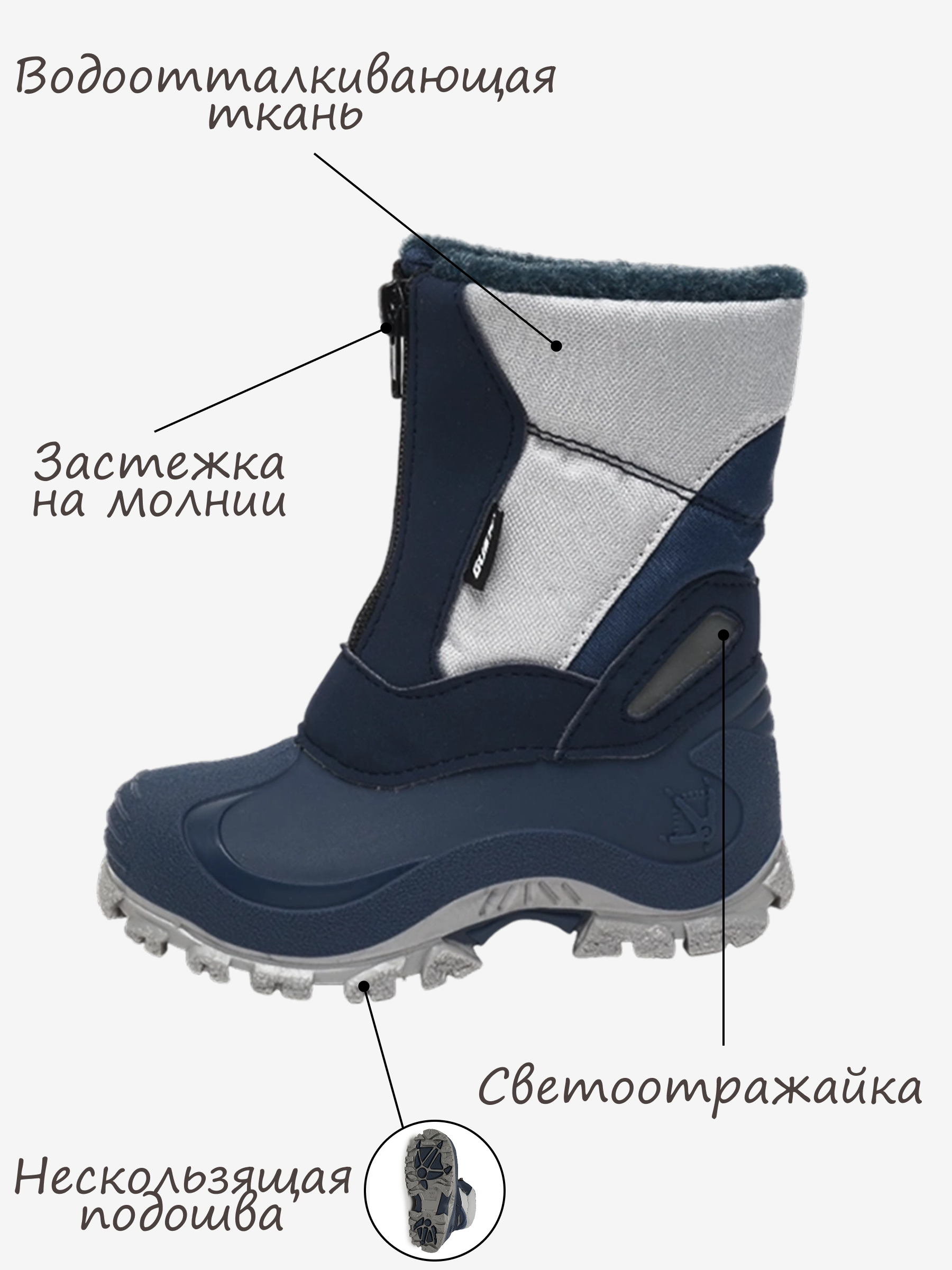 Сноубутсы GUSTI F09708AGUS01319774 - фото 3