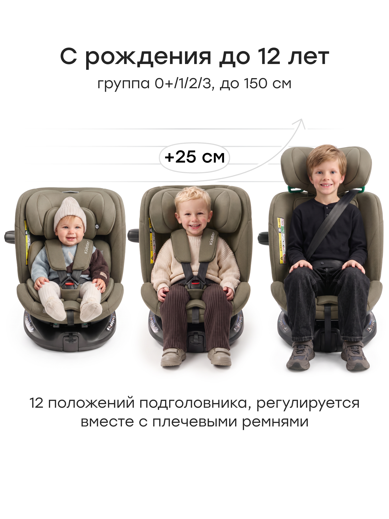 Автокресло Happy Baby KIDSTER Isofix 0+/1/2/3 (0-36 кг) зеленый - фото 6