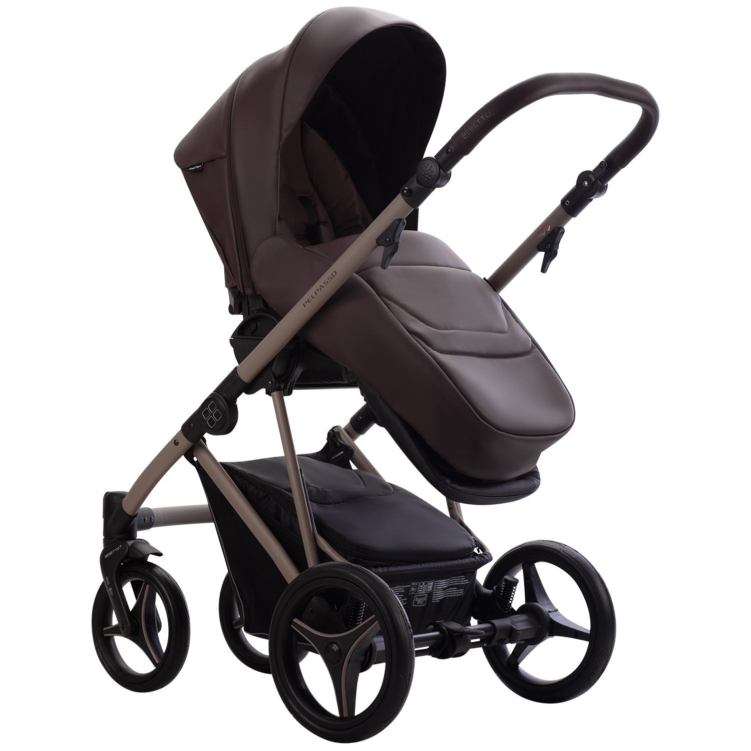 Коляска 2в1 Bebetto Pelpasso Pro 05 Kaszmir корич. - фото 5