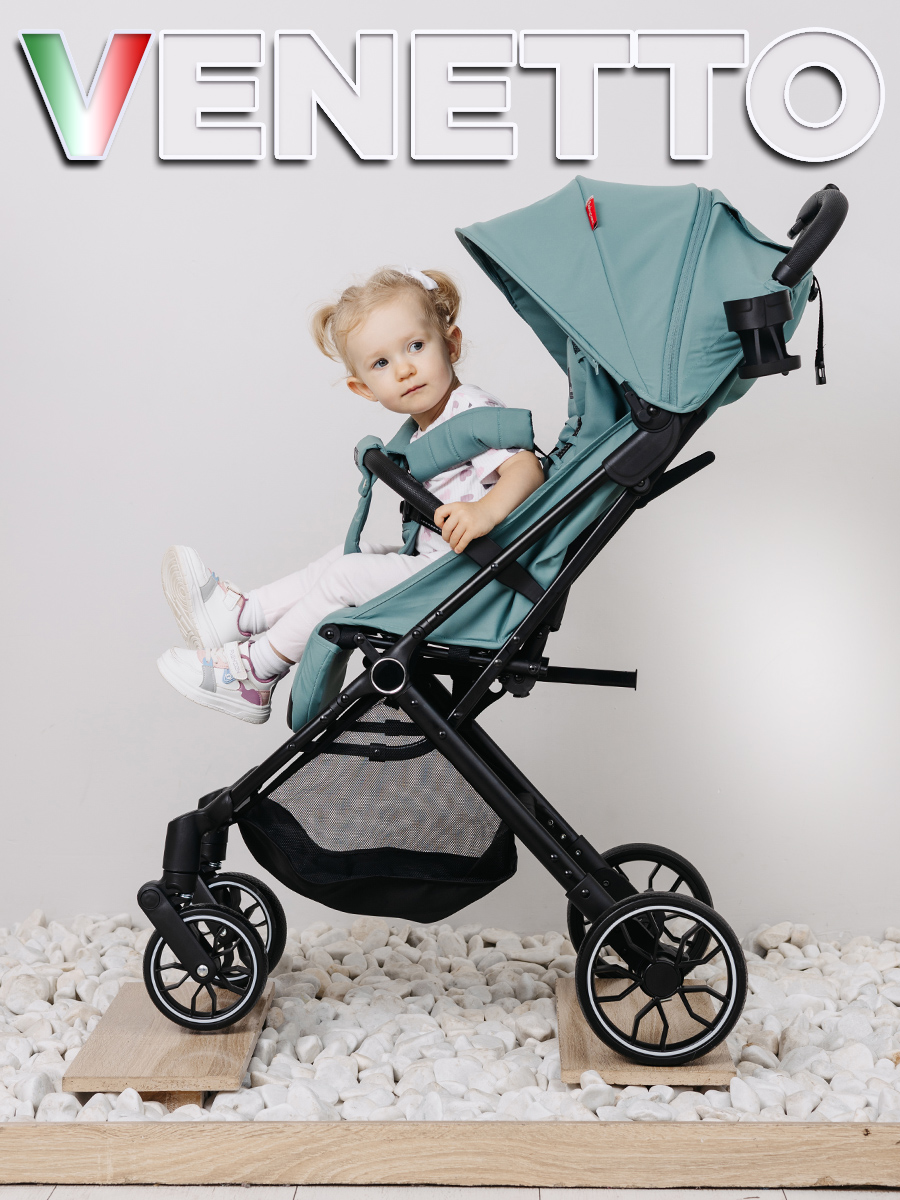 Коляска прогулочная BabyCare Venetto Изумрудный голубой - фото 19