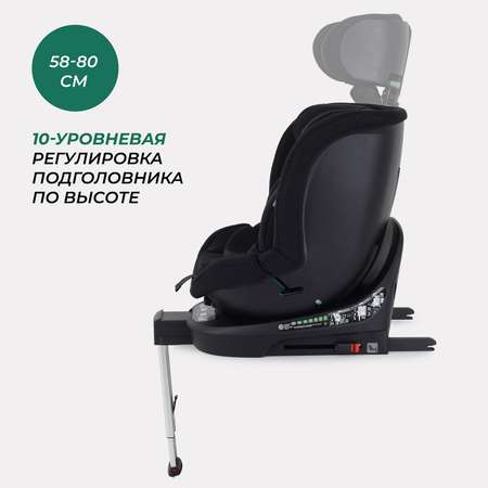 Автокресло MOWbaby STAGE Black Isofix 0+/1/2/3 (0-36 кг)