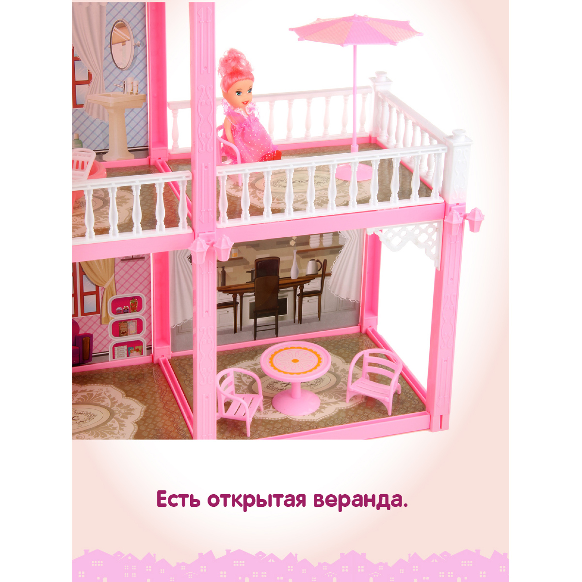 Домик для кукол Veld Co 46 см с мебелью 120116 - фото 8