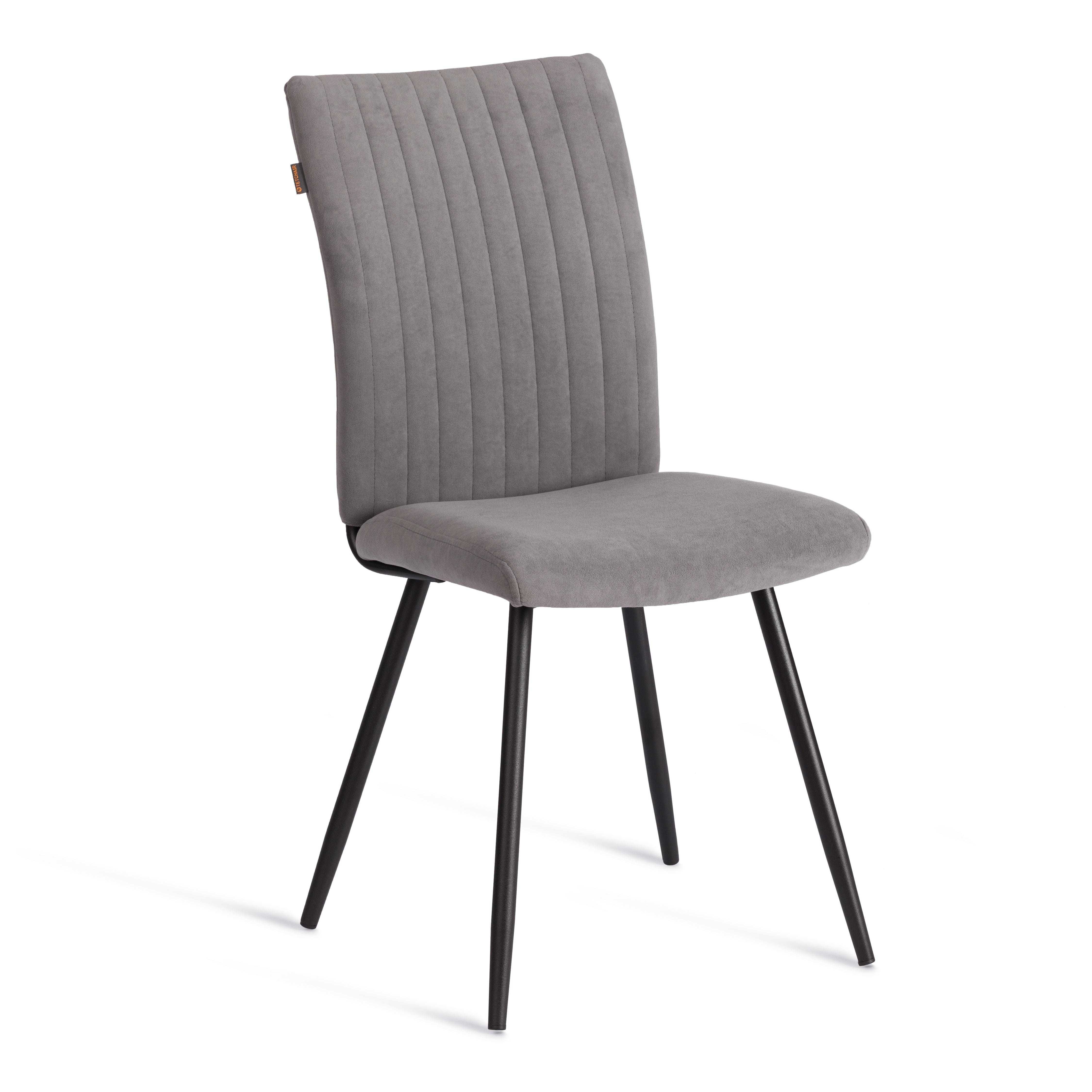 Стул TETCHAIR велюр серый/черный 2 шт. - фото 4