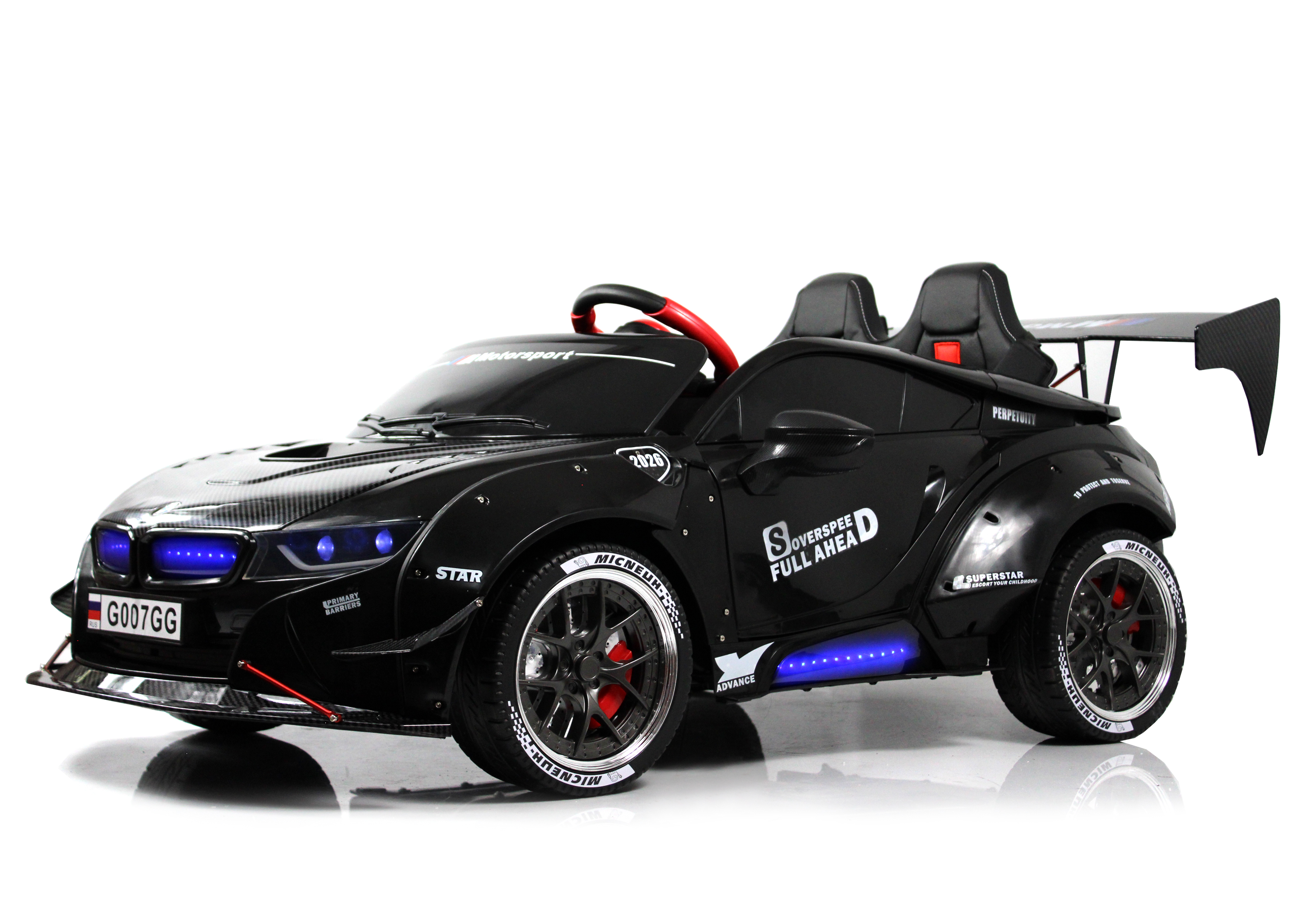 Электромобиль RIVERTOYS BMW G007GG-BLACK С пультом ДУ - фото 1