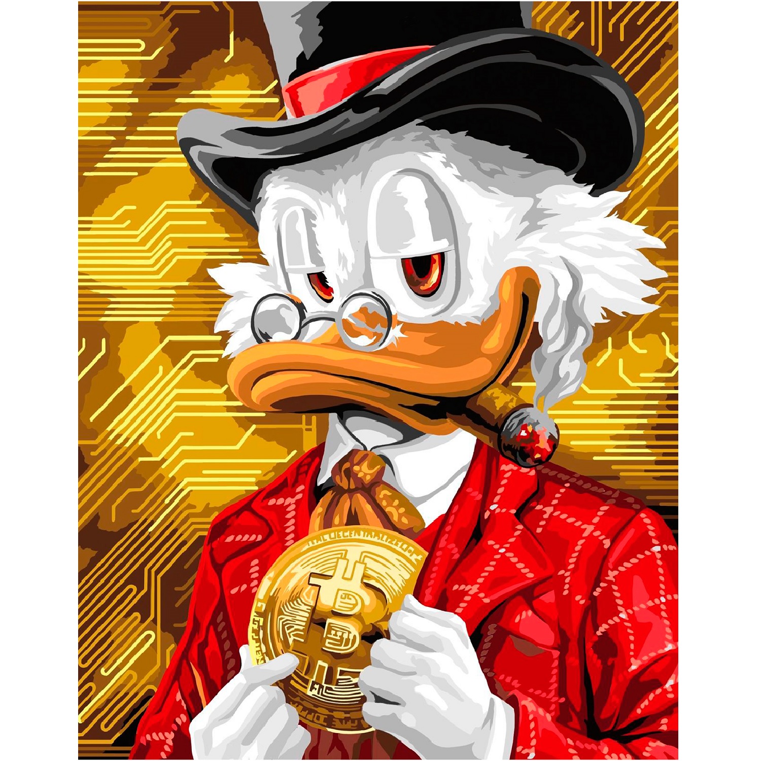 Картина по номерам Hobby Paint Скрудж МакДак и биткоин в ассортименте - фото 2