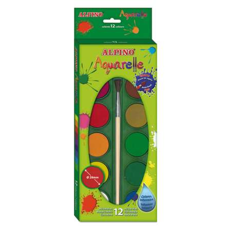 Краски акварель ALPINO 12 цв.