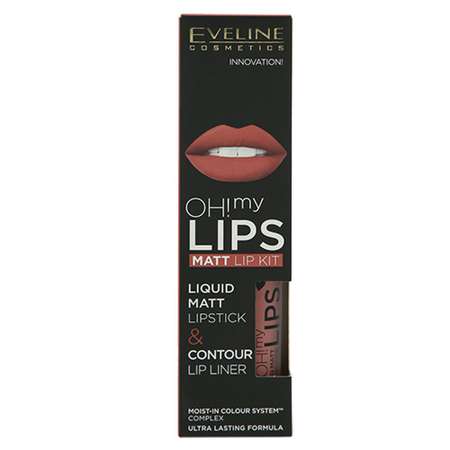 Набор для макияжа губ EVELINE Oh my lips тон 07 помада и карандаш