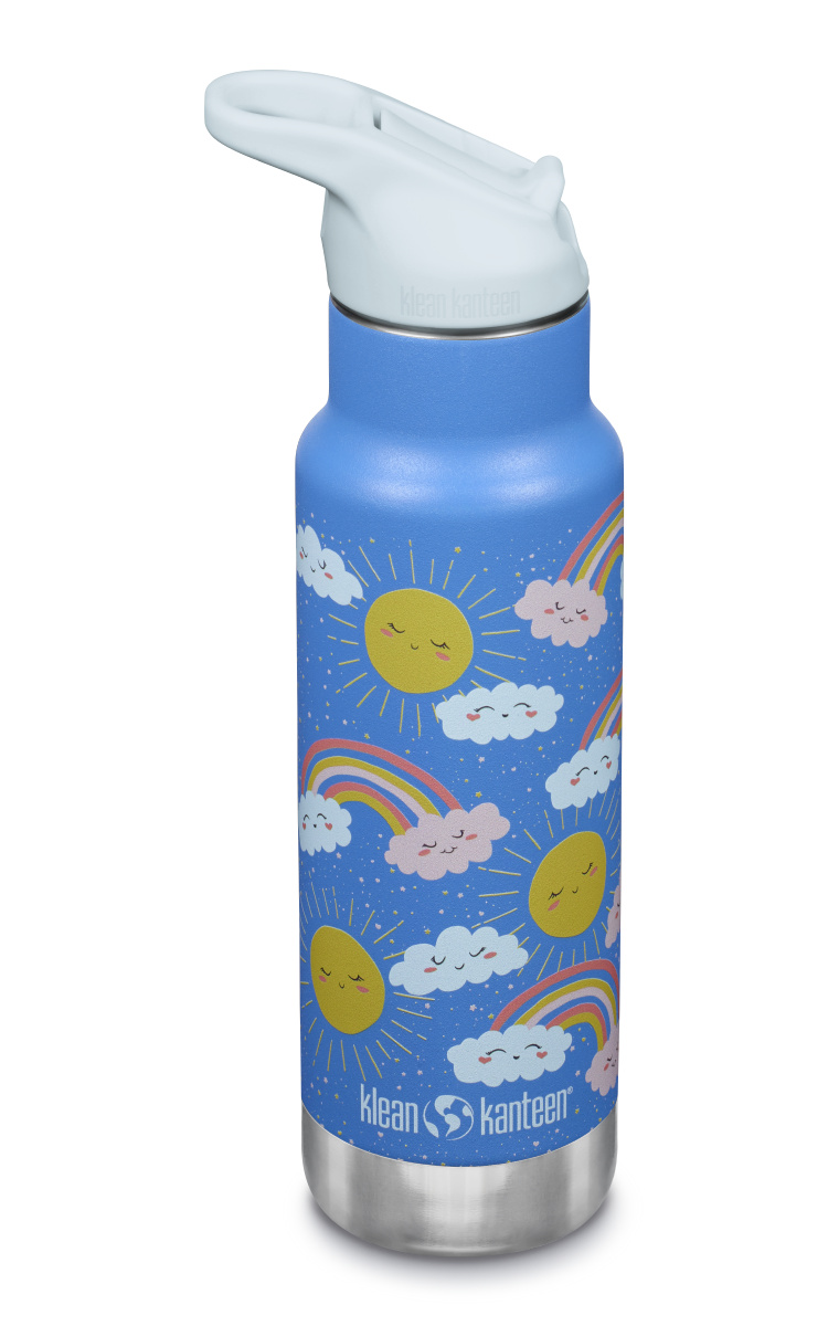 Детская термобутылка Klean Kanteen Insulated Kid Classic Flip Sport 12oz (355 мл) Rainbows Blue - фото 1