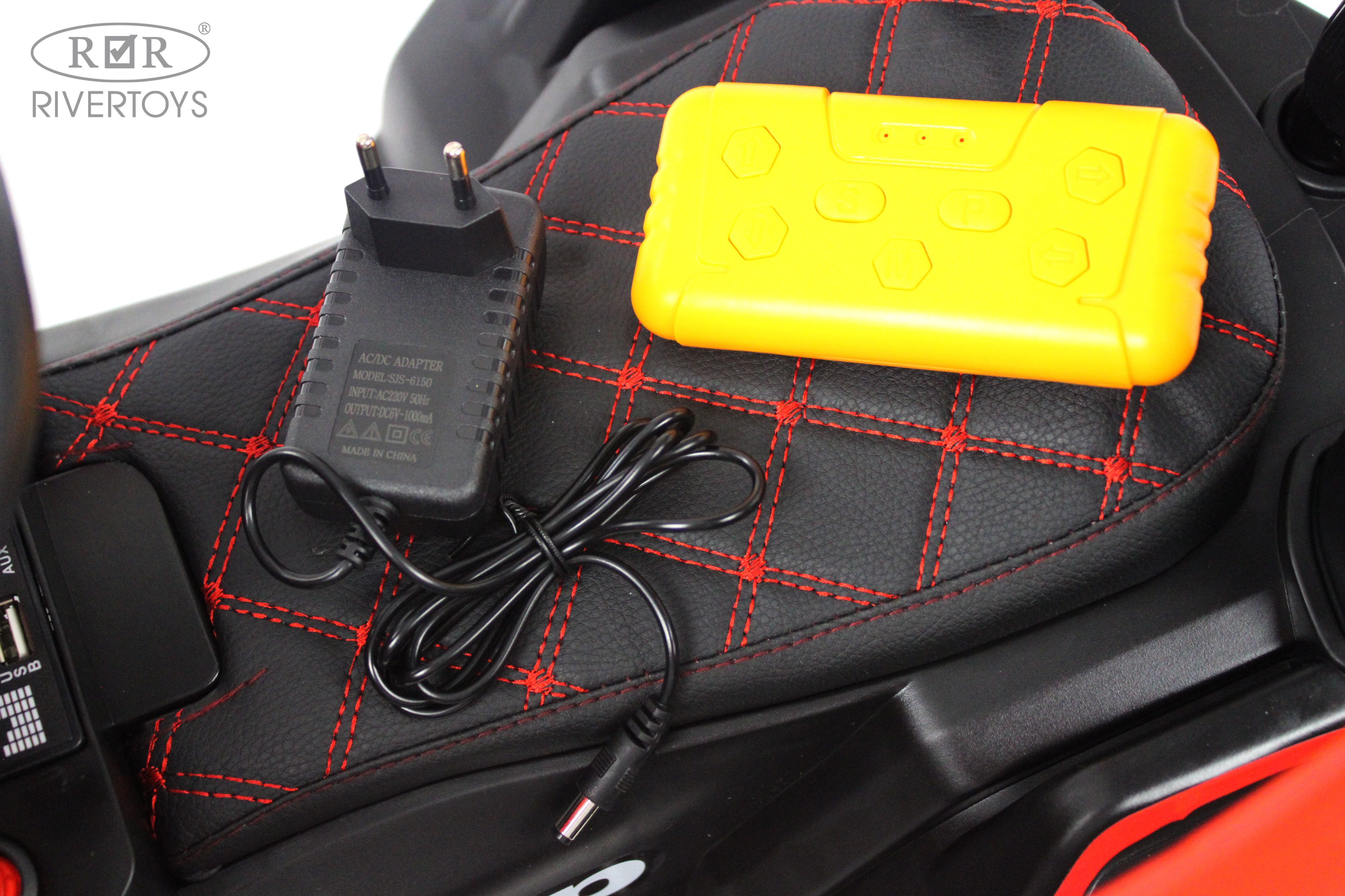 Электромобиль RIVERTOYS G003GG-ORANGE С пультом ДУ - фото 6