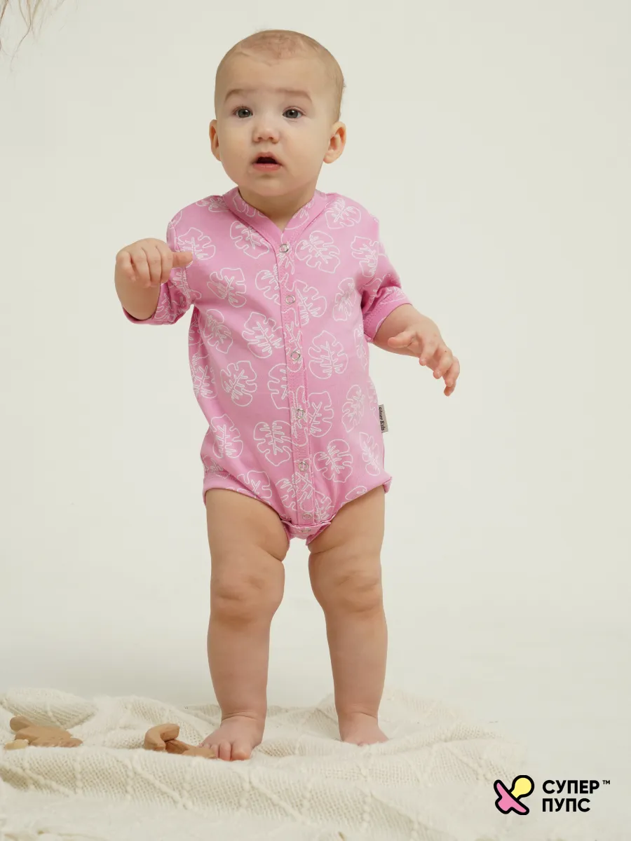 Боди 3 шт Супер Пупс нбр/3пр/бд/коррук/SK23розовыйлисточкиветочки - фото 8