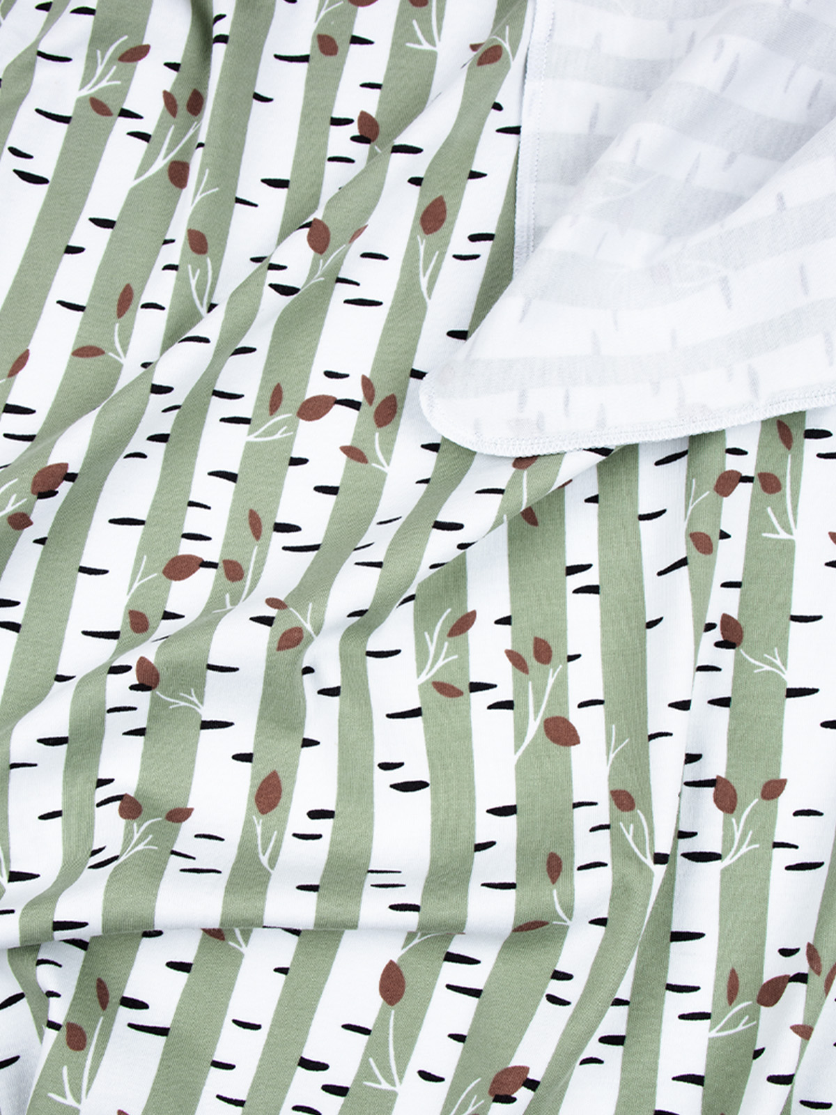 Пелёнка Mjolk Birch Trees/Ecru трикотаж 85х120 см 2 шт. - фото 3