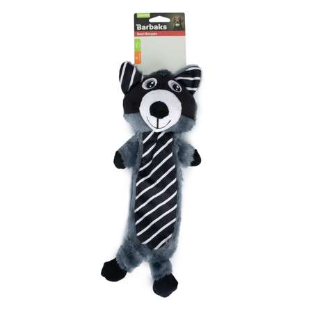 Игрушка для собак Barbaks Енот Богдан мягкая пищит шуршит 35*16см