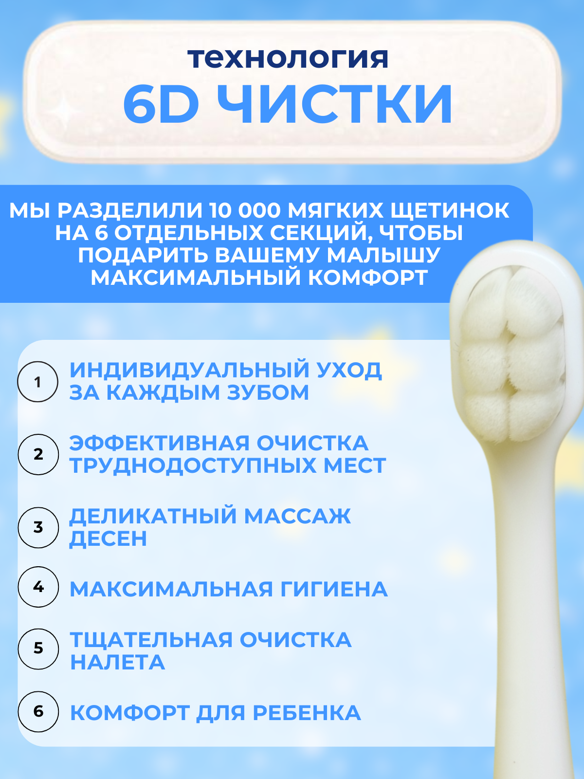 Зубная щетка классическая Чистый Зуб от 2 лет 1 шт. - фото 3