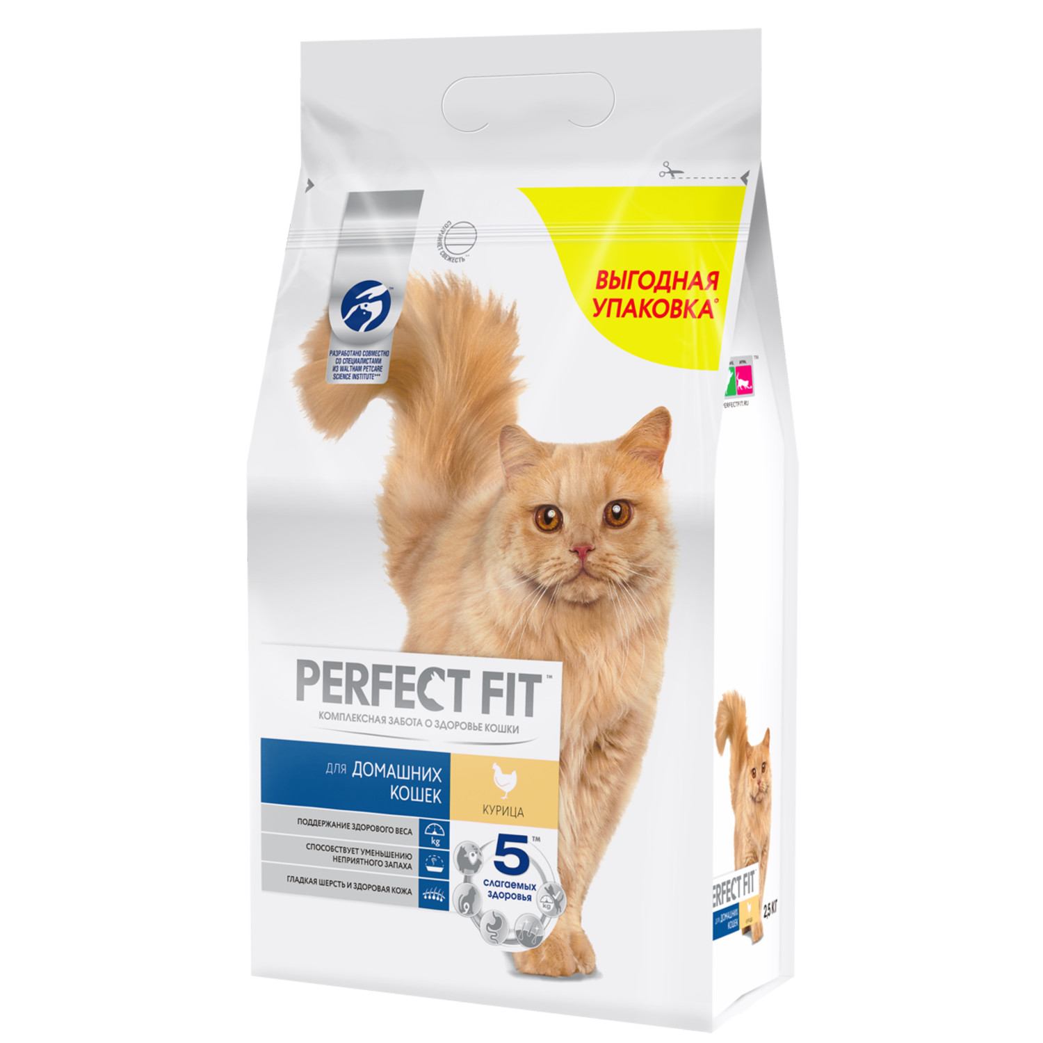 Корм сухой для кошек PerfectFit 2.5кг курица - фото 2