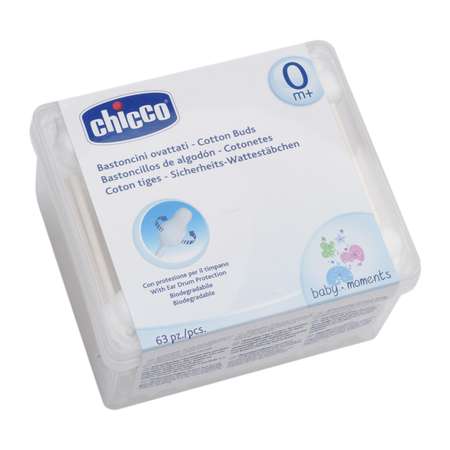 Ватные палочки Chicco С ограничителем 64 шт.