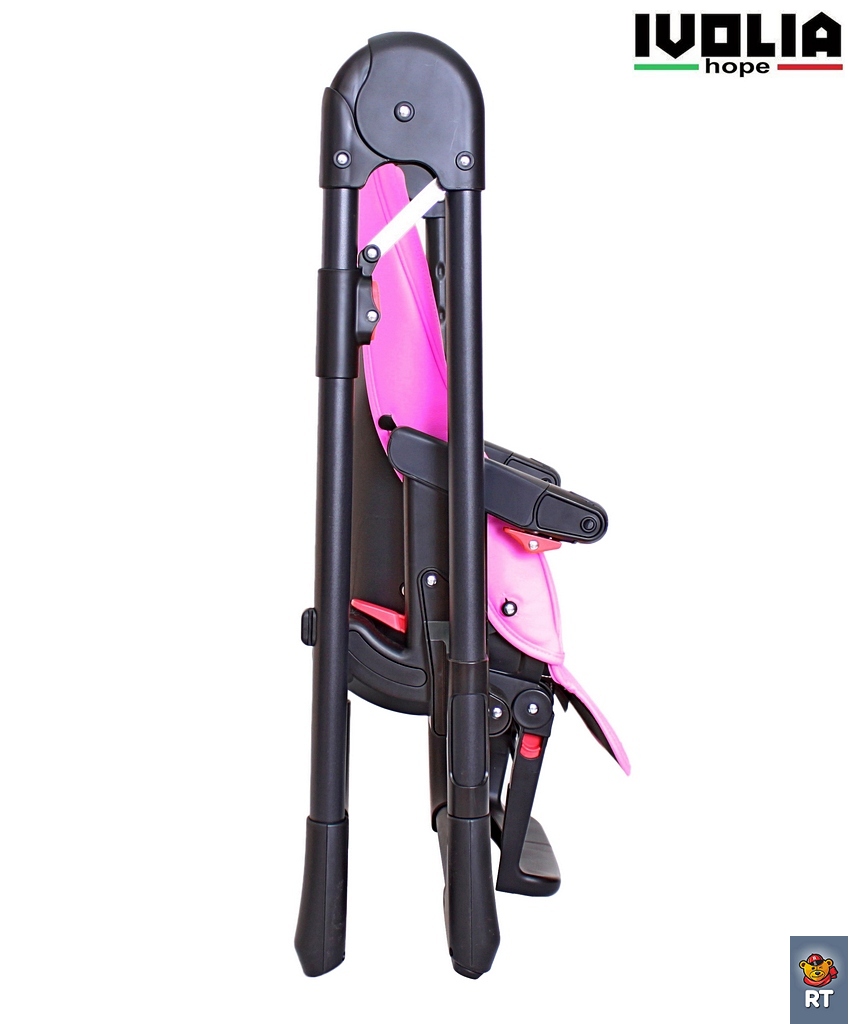 Стульчик для кормления Ivolia HOPE 01 2 колеса pink трансформер - фото 8