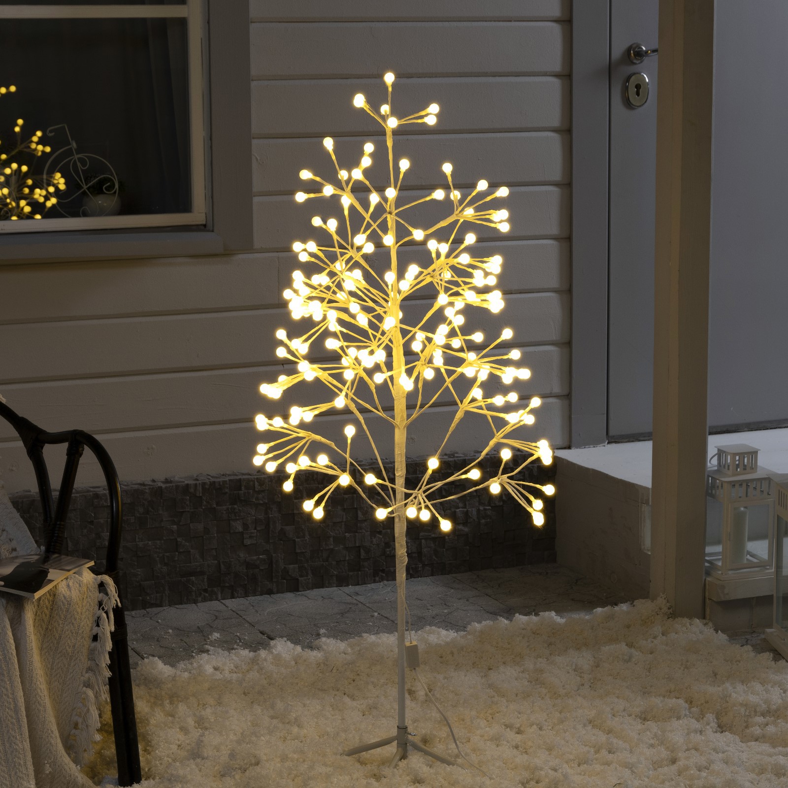 Светодиодное Luazon дерево «Шарики» 1.3 м 180 LED постоянное свечение 220 В свечение тёплое белое - фото 1