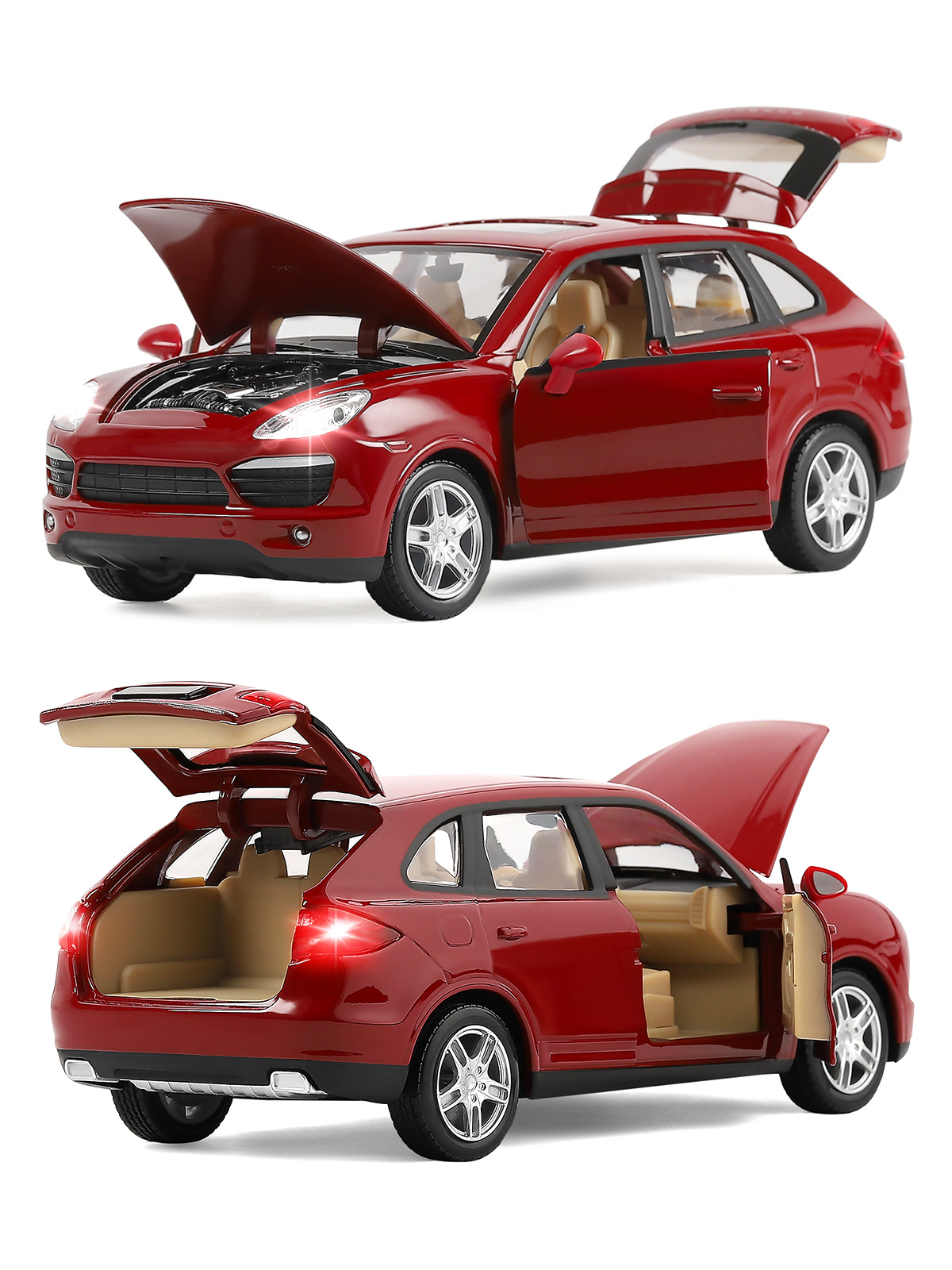 Внедорожник АВТОпанорама Porsche Cayenne S 1:24 JB1251131 - фото 8