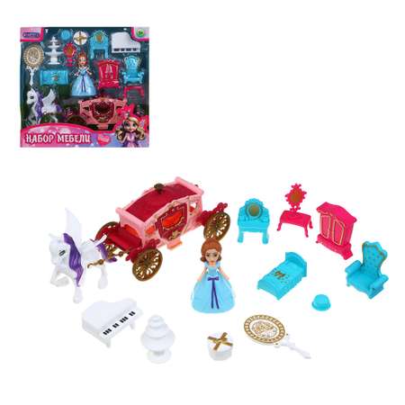 Игровой набор Игроленд Кукла принцесса с каретой
