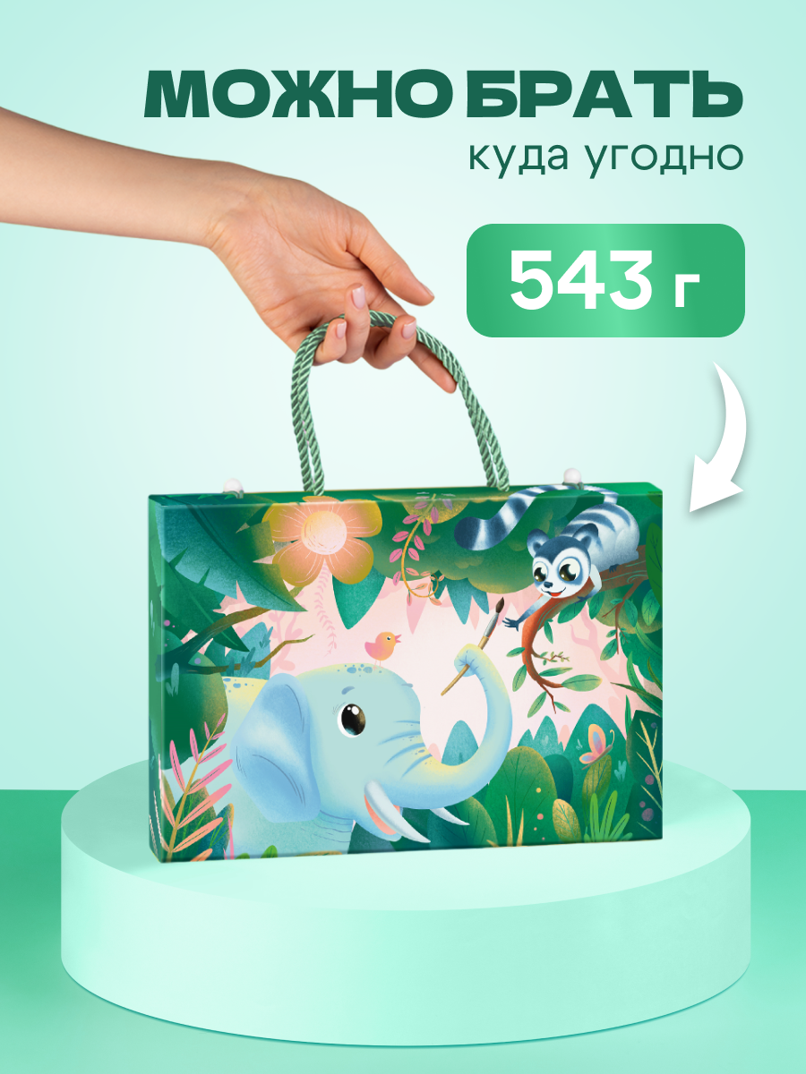 Набор для рисования Bluepink Hearts картон акварель 68 шт. - фото 14