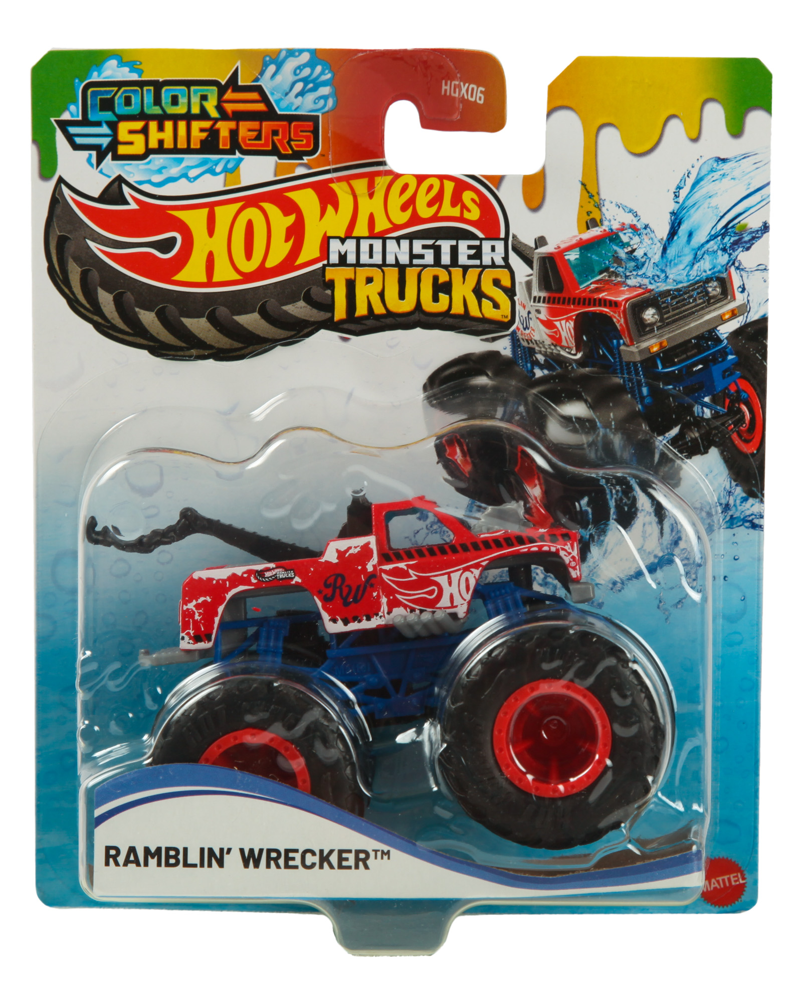 Монстр-трак Hot Wheels Ramblin Wrecker 1:64 HGX06/JCH05 - фото 7