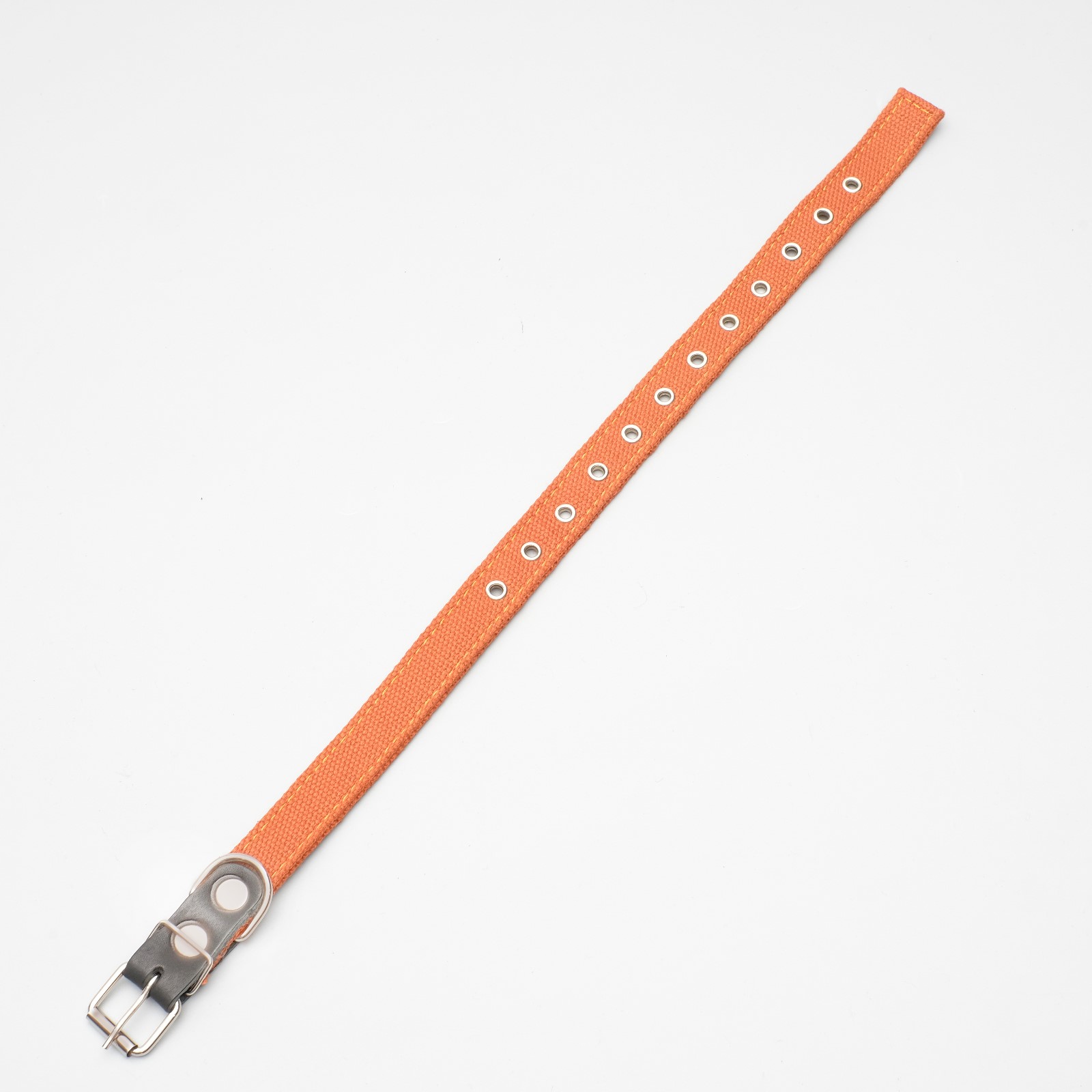 Ошейник Пижон брезентовый щенячий двухслойный 54 х 2.5 см коричневый - фото 4