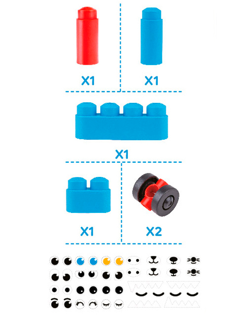 Конструктор Hape Автомобиль и существа из мини-блоков 6 дет. - фото 9
