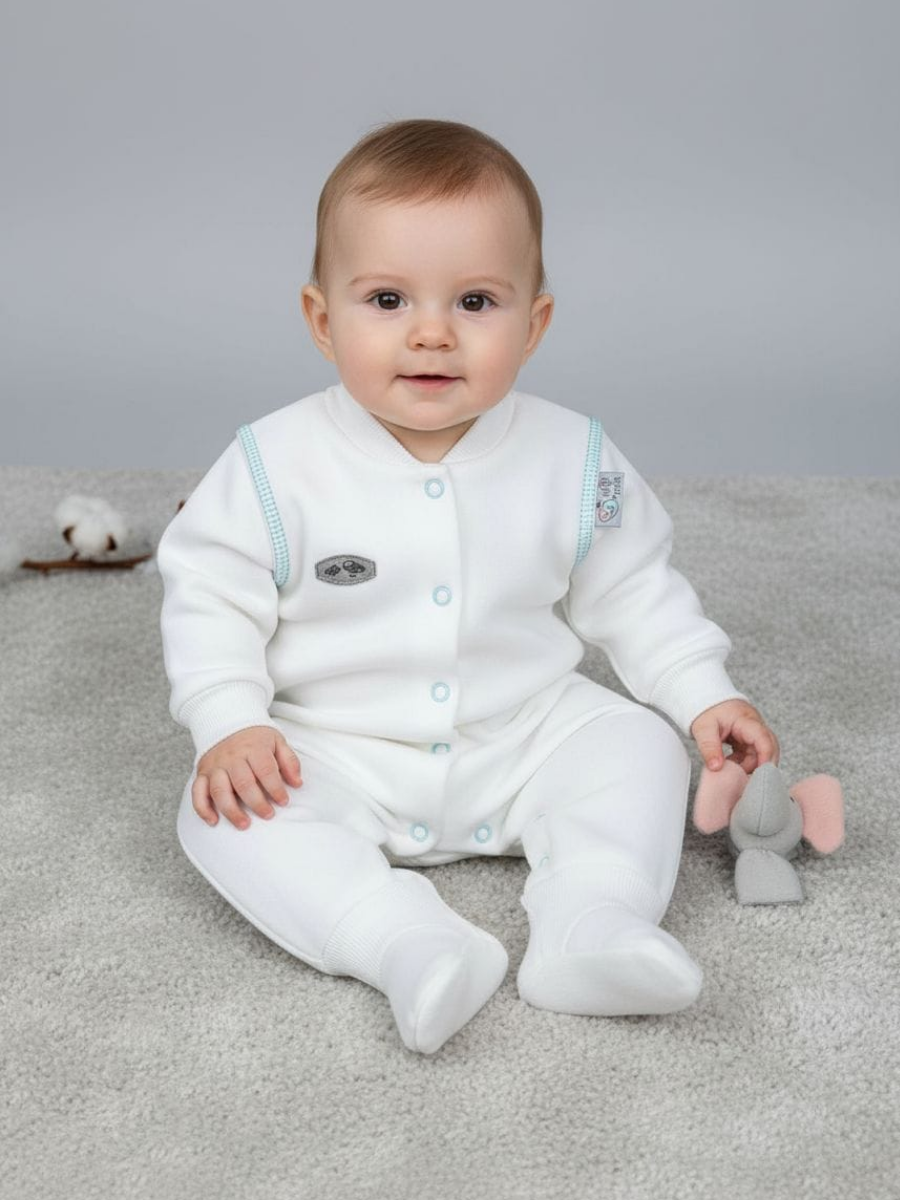 Изображение товара Комбинезон для новорожденных ТРИЯ, утепленный с флисовым начёсом, 74 размер