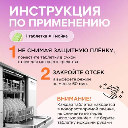 Таблетки для ПММ SYNERGETIC биоразлагаемые бесфосфатные 55 шт