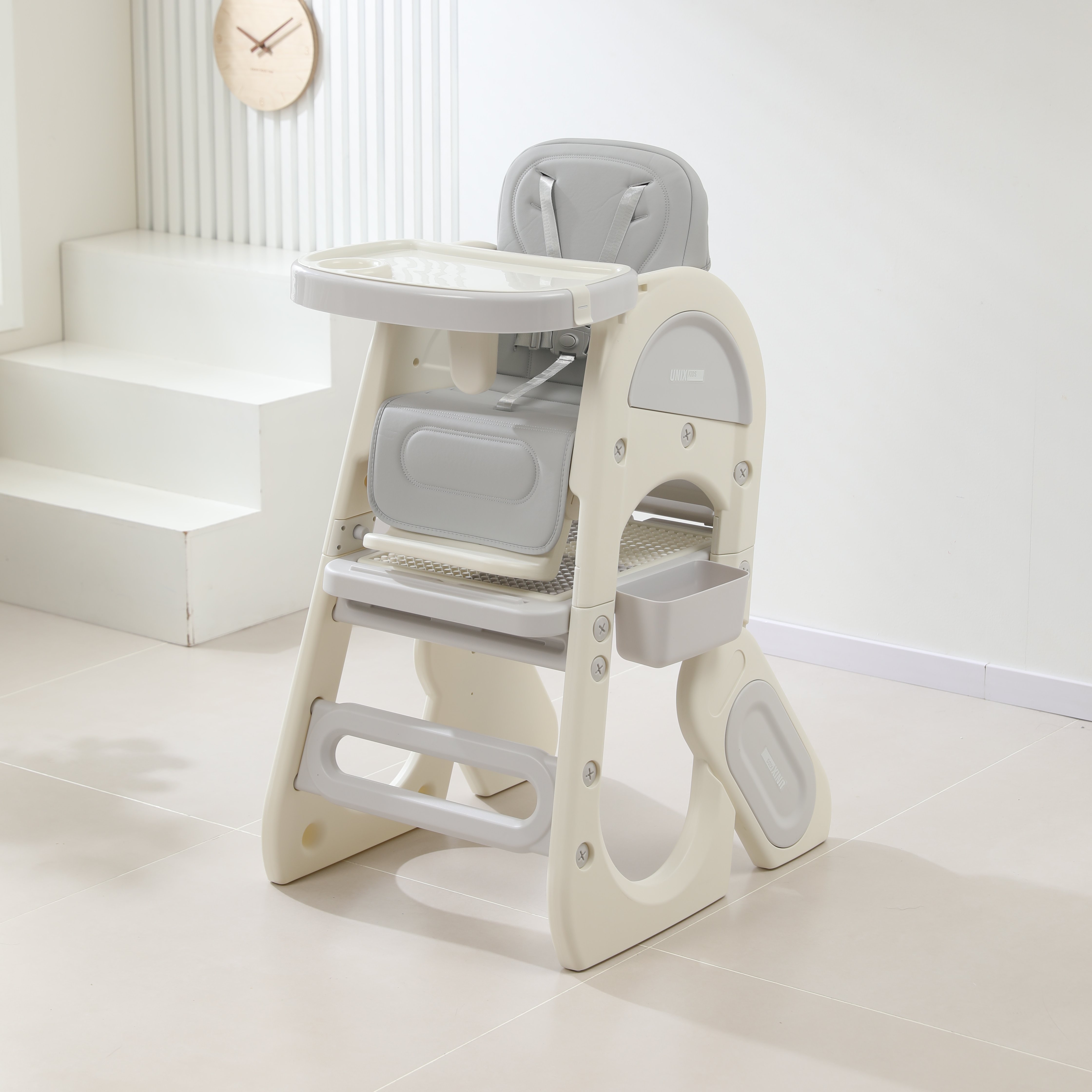 Стульчик для кормления UNIX Kids Cloud (3 in 1) Grey серый - фото 23