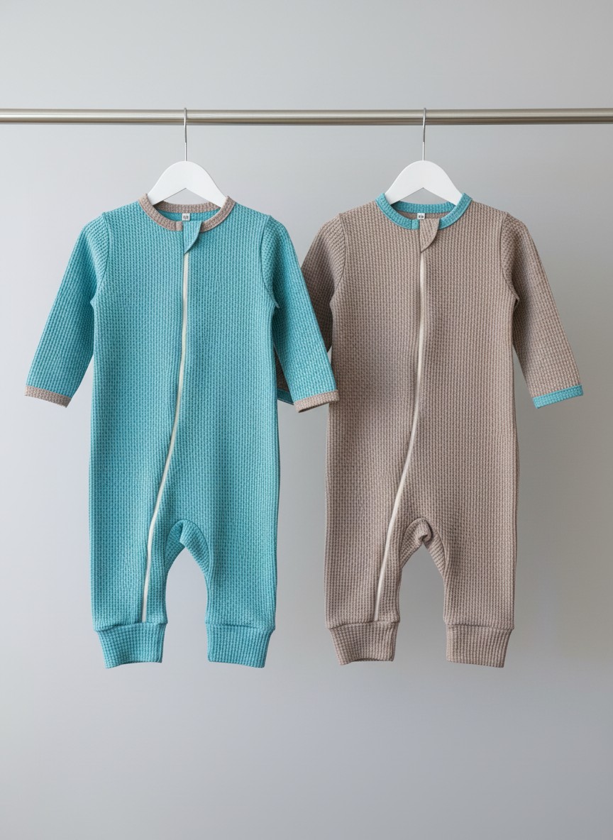 Комбинезон 2 шт Bunnyphant Т-169-2/бирюзовый-серый - фото 1