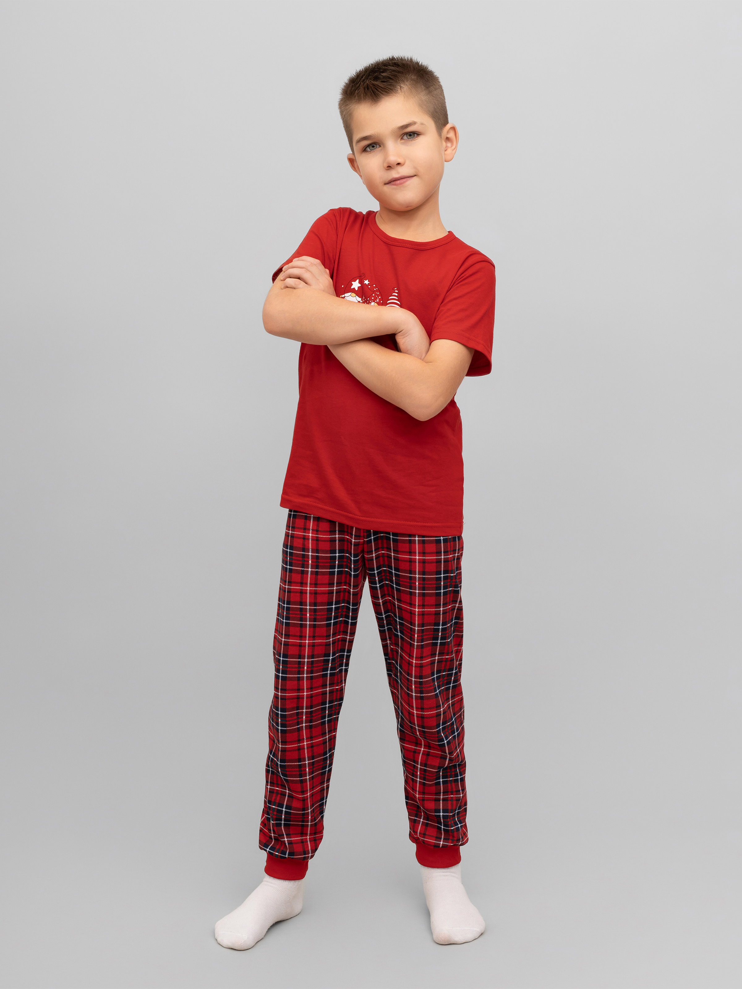 Пижама Утенок 827п красный гномы - фото 28