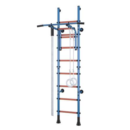 Детский спортивный комплекс Polini kids Sport Turbo пристенный Лазурный