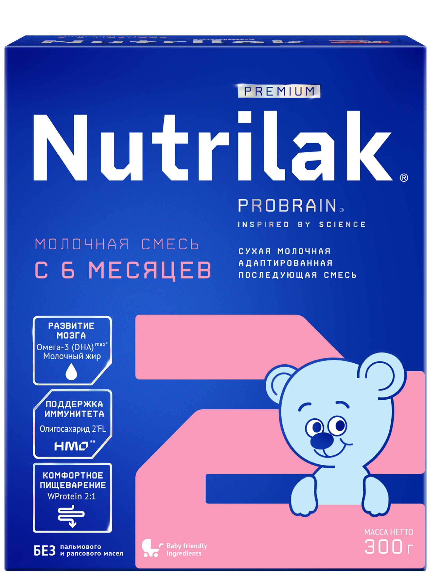 Смесь молочная Nutrilak Premium 2 300г с 6месяцев - фото 1