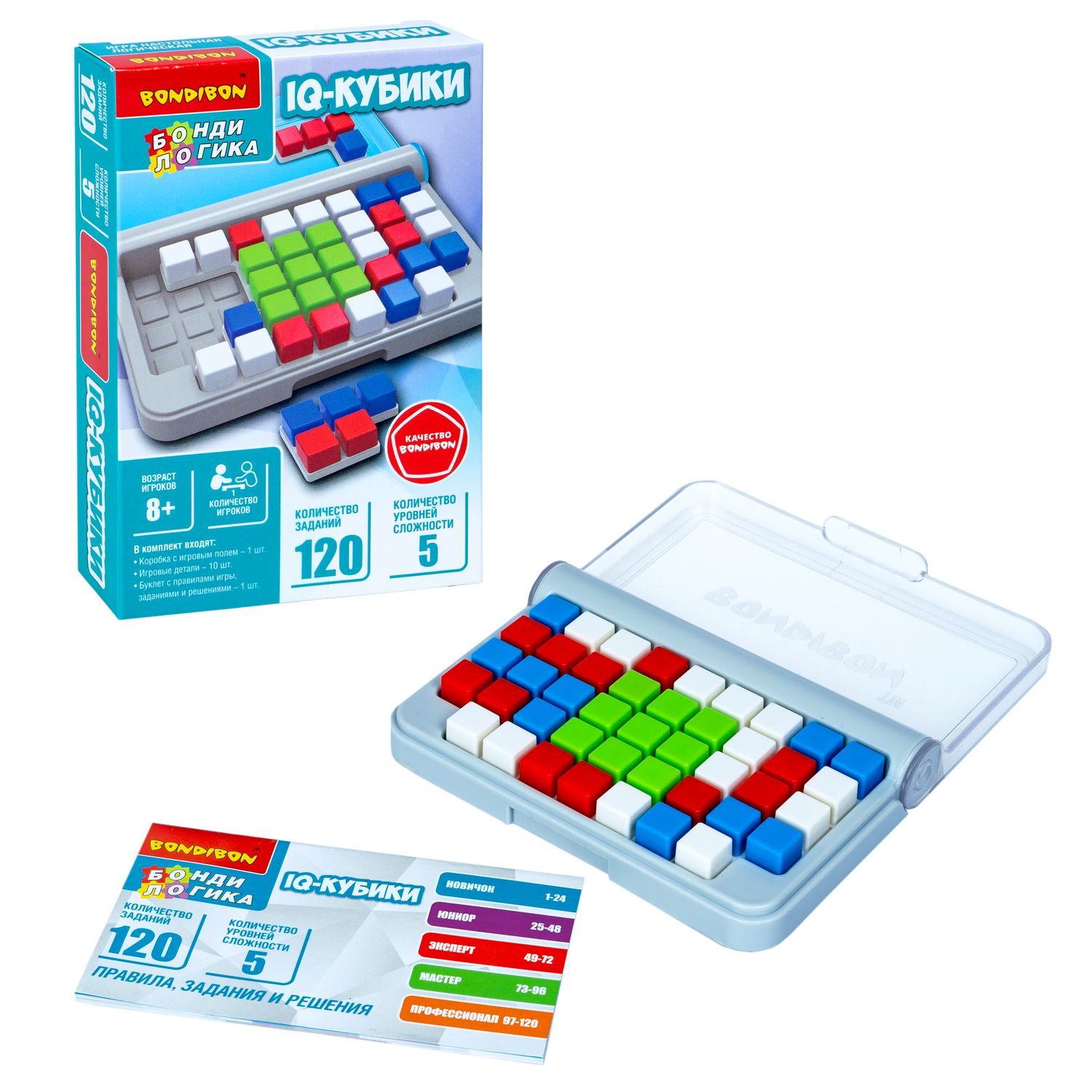 Настольная игра Bondibon логическая IQ-КУБИКИ - фото 6