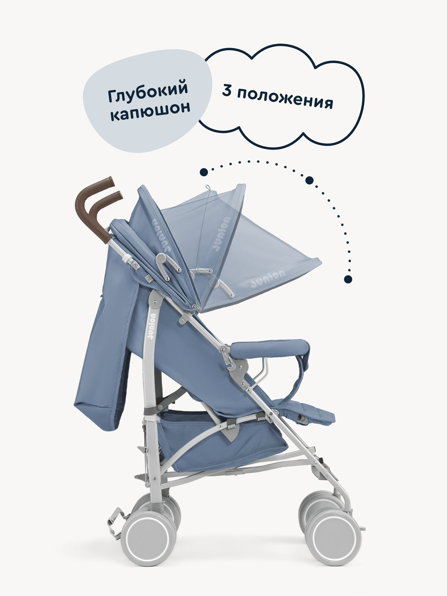 Коляска прогулочная Junion Catchy голубой - фото 5