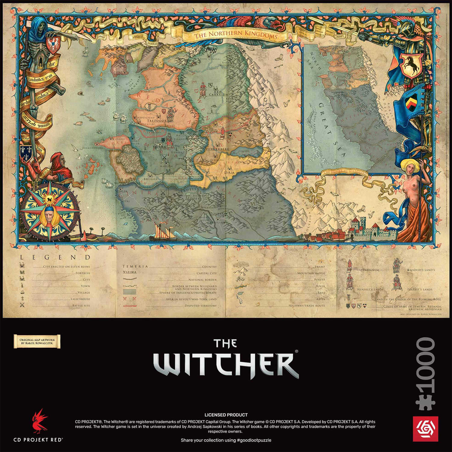 Пазл Good Loot The Witcher 3 The Kingdoms классический - фото 10