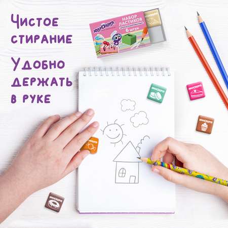 Ластик Юнландия Сладкие истории 6 шт.