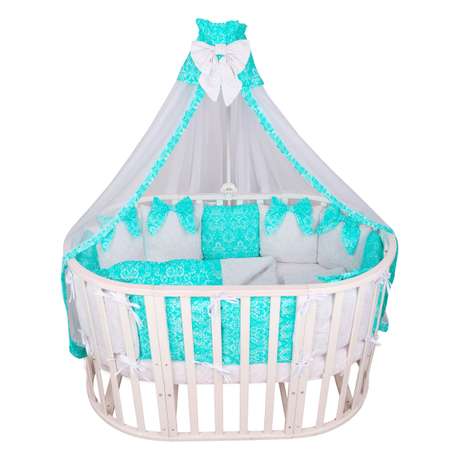 Комплект постельного белья Amarobaby Люкс 7предметов Мятный