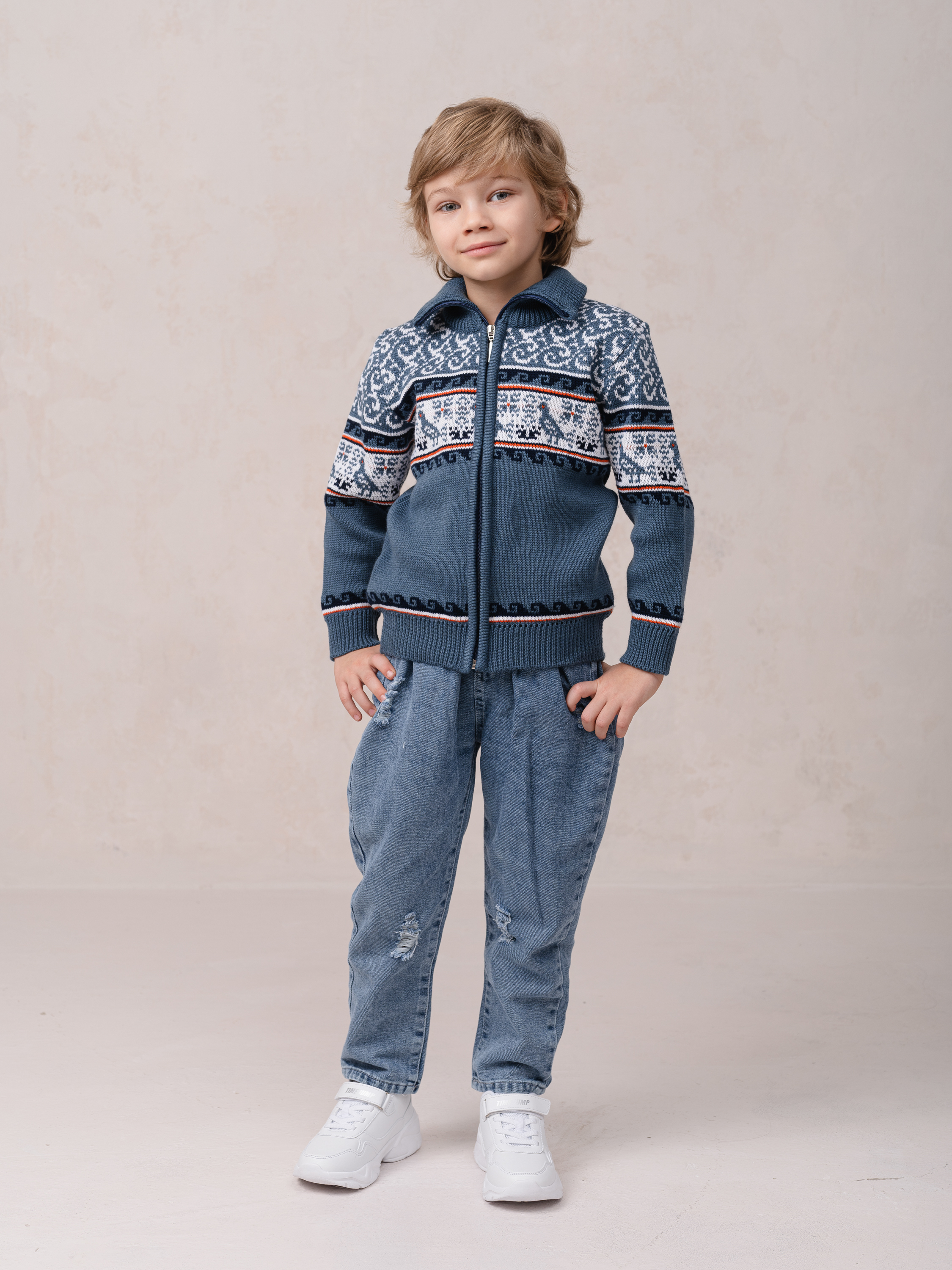 Кардиган КОвровский ТРИкотаж 0218/джинс - фото 5