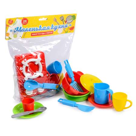 Игрушка Green Plast посуда, плита