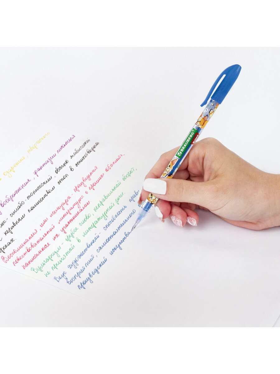 Ручка гелевая Brauberg 24 шт. - фото 10