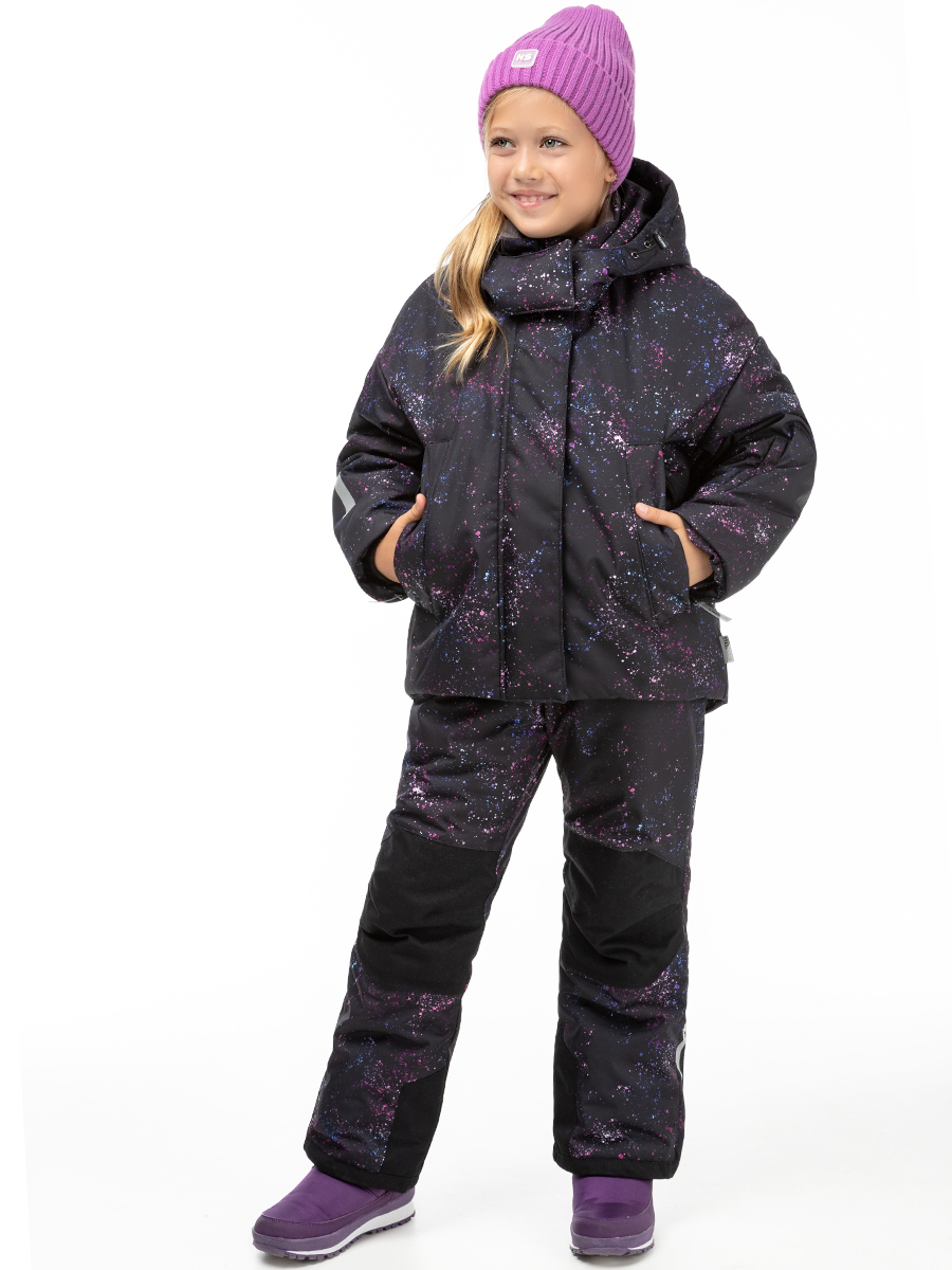 Костюм NIKASTYLE 7з6024 черный/фуксия - фото 1