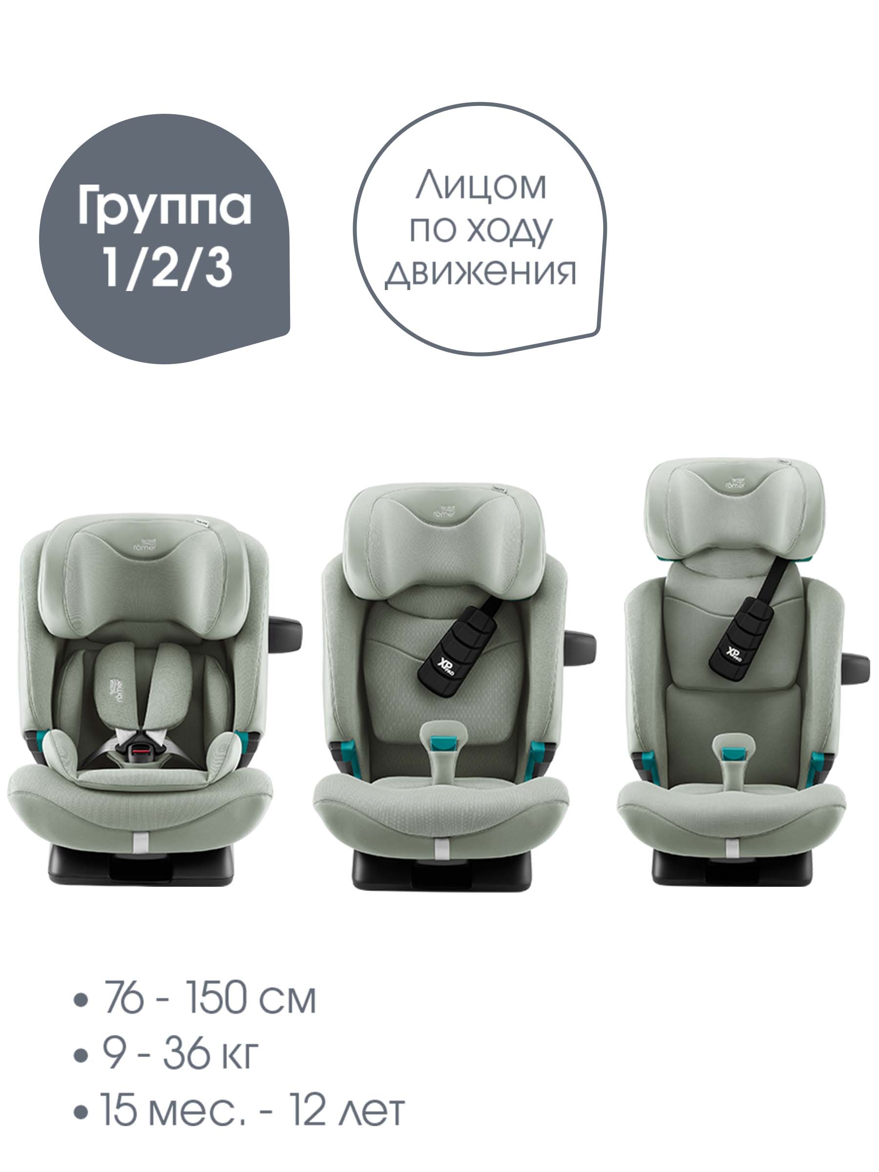 Автокресло Britax Roemer Advansafix Pro Style Isofix 1/2/3 (9-36 кг) зеленый - фото 2