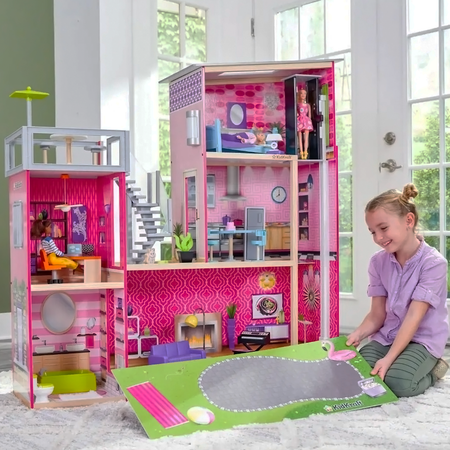 Домик для кукол KidKraft с мебелью