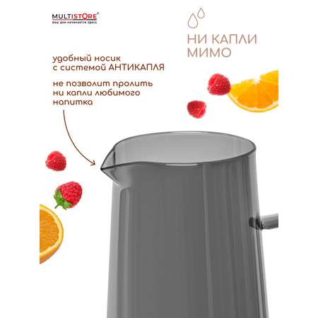 Графин жаропрочный стеклянный Multistore для холодных и горячих напитков 1800 мл